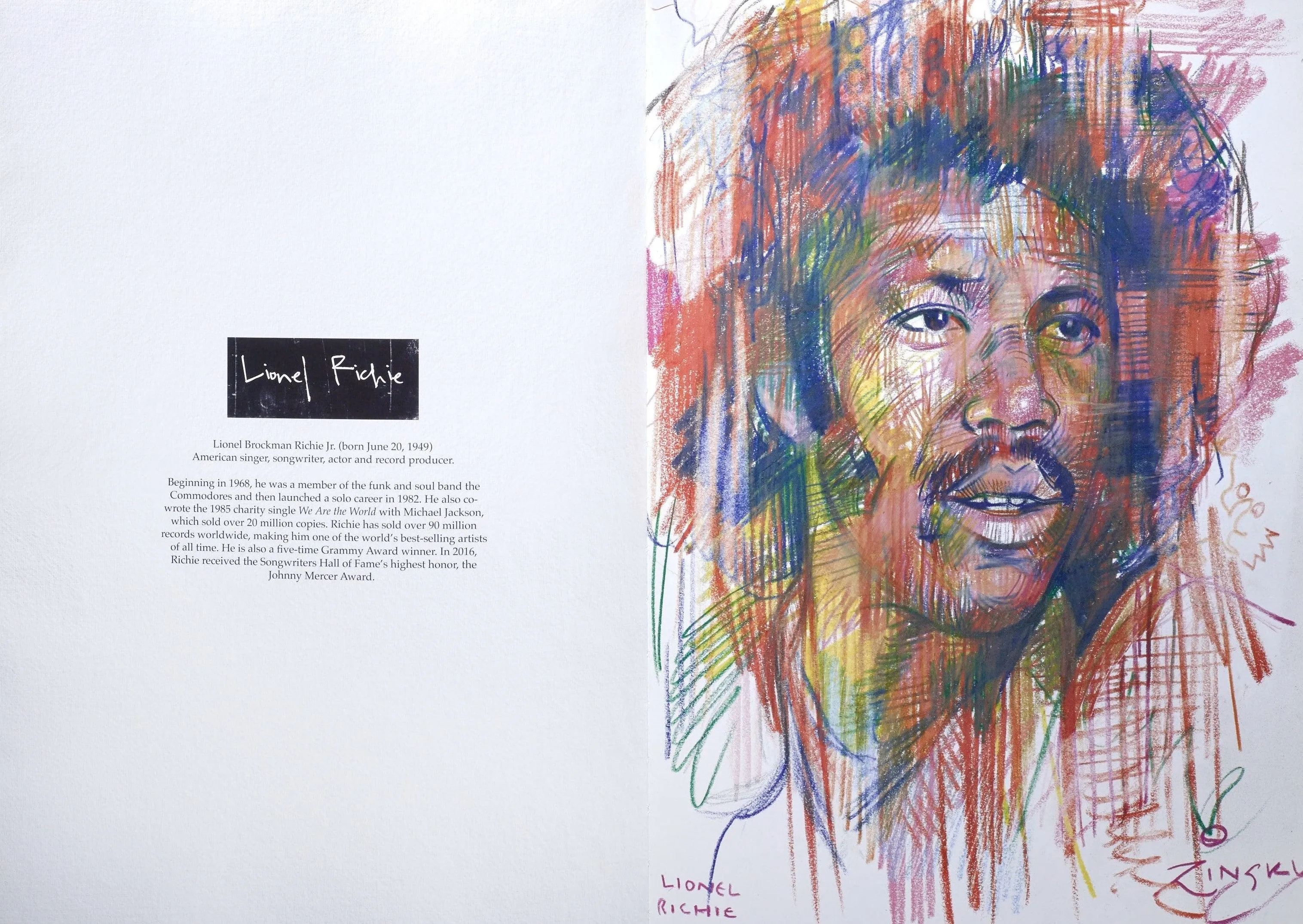 100 Sketches of the Greatest Music Legends - Hardback Book