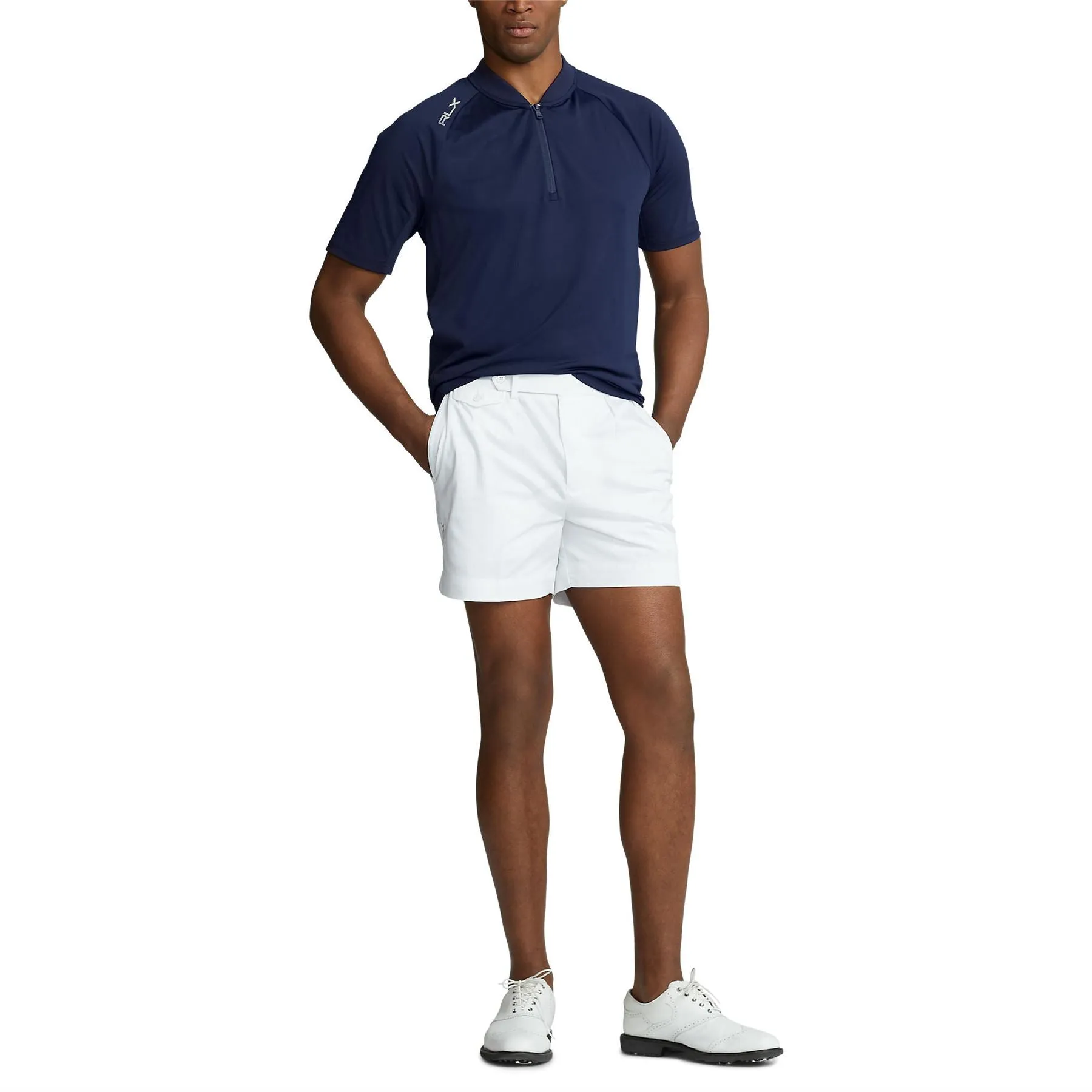 7-Inch Classic Fit Pleated Chino Short Pure White - SS23