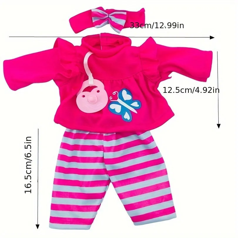 Adorable Butterfly Pattern Outfit Set for 1518 Inch Dolls