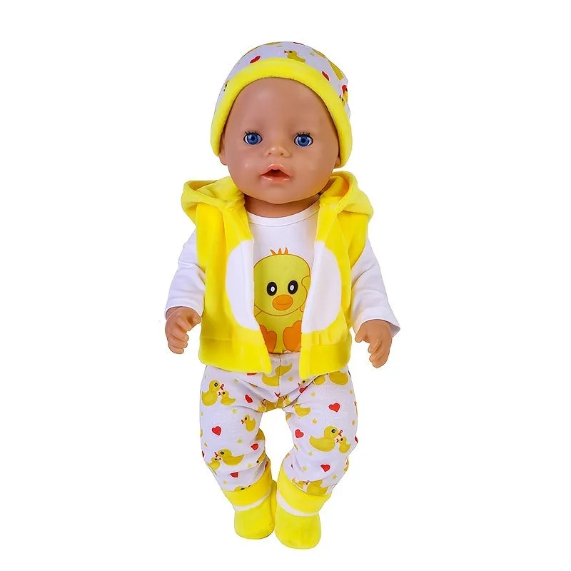 Adorable Duck Doll Outfits 5Piece Set  Perfect Gift