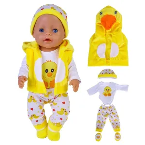 Adorable Duck Doll Outfits 5Piece Set  Perfect Gift