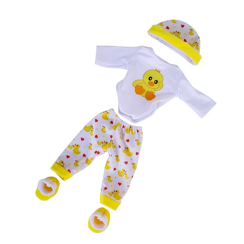 Adorable Duck Doll Outfits 5Piece Set  Perfect Gift