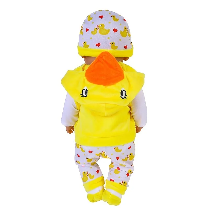 Adorable Duck Doll Outfits 5Piece Set  Perfect Gift