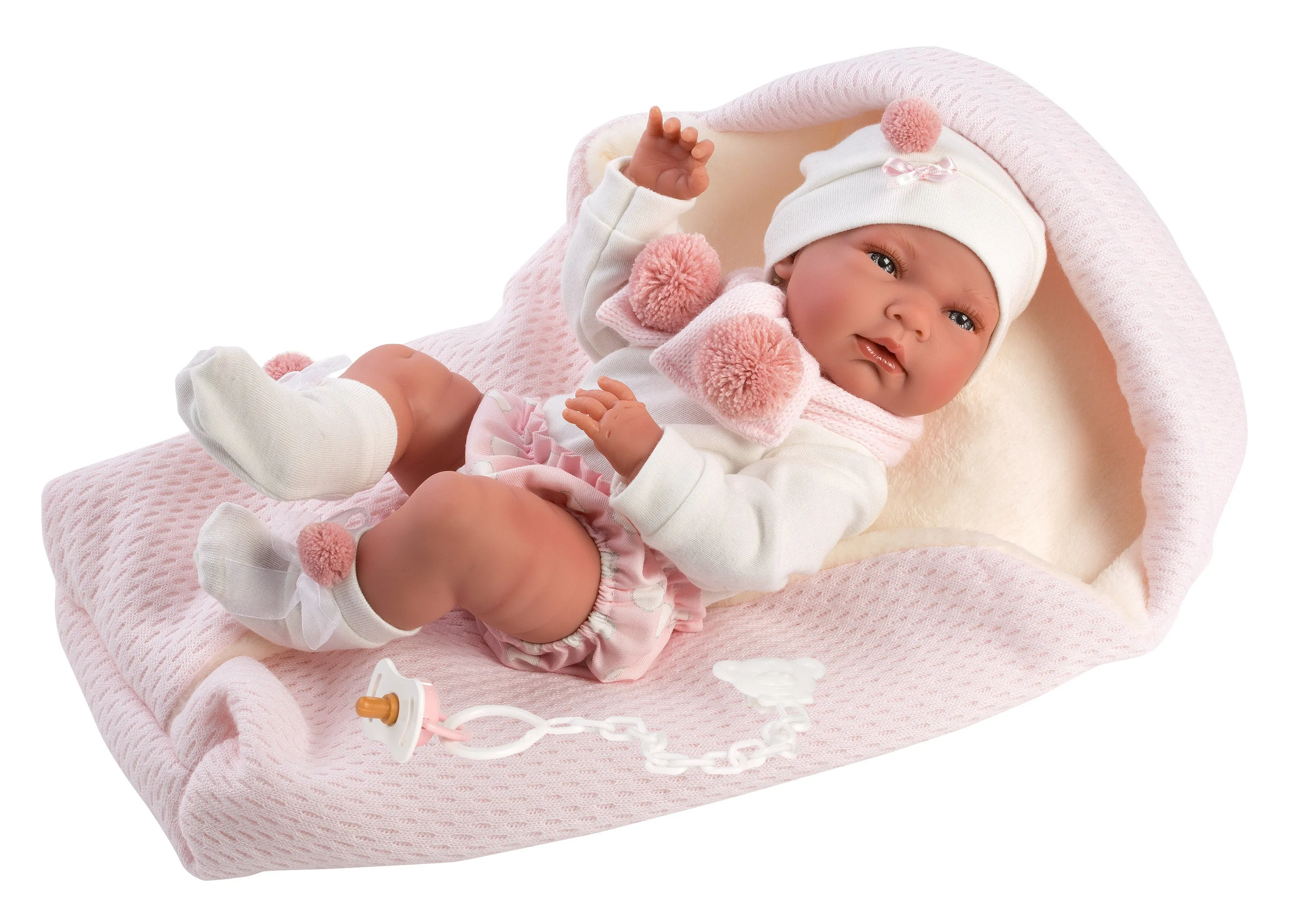 Anatomically Correct Baby Doll With Swaddle Blanket | 15.7" | Lydia