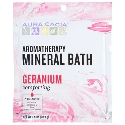 Aura Cacia Min Bath Comforting Geranium 6/2.5 OZ [UNFI #55309] T