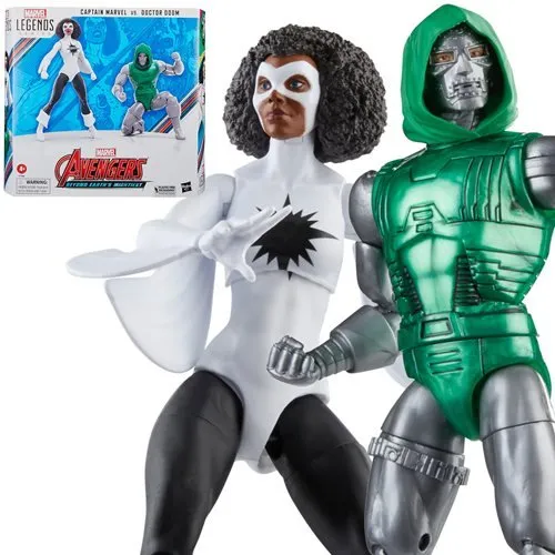 Avengers 60th Anniversary Marvel Legends Captain Marvel vs. Doctor Doom 6-Inch Action Figures