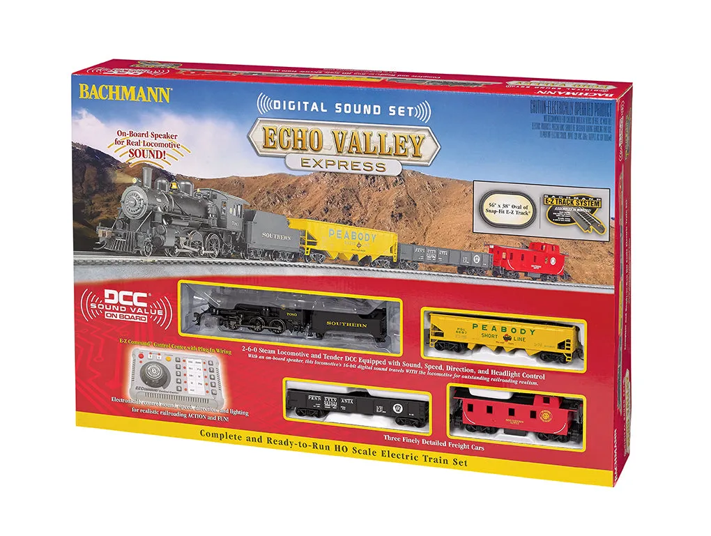 Bachmann Trains - Echo Valley Express HO Scale Electric Train Set with DCC Sound Value