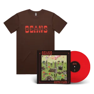 Beans / Boots N Cats LP Clear Red Vinyl & T-Shirt Bundle