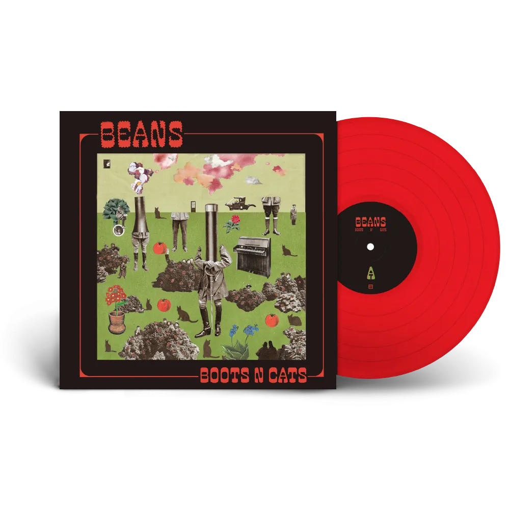 Beans / Boots N Cats LP Clear Red Vinyl & T-Shirt Bundle