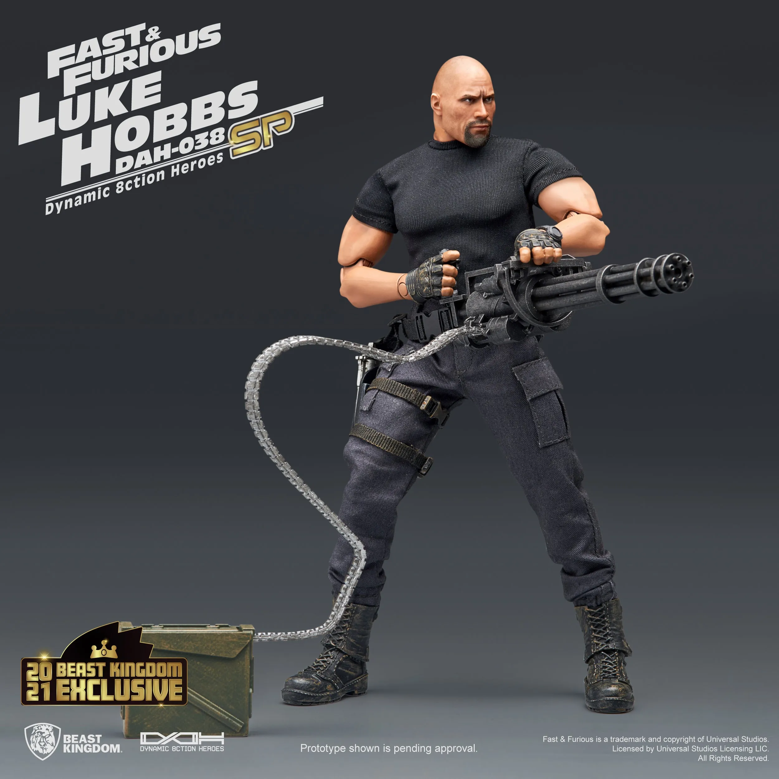 Beast Kingdom DAH-038SP The Fast and the Furious: Luke Hobbs (Limited Edition) Dynamic 8ction Heroes Action Figure