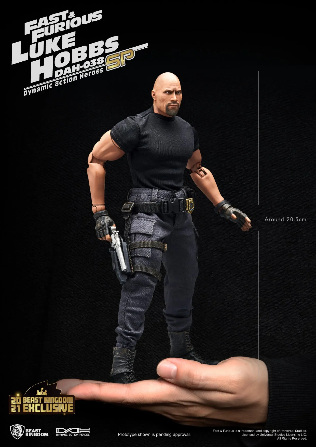 Beast Kingdom DAH-038SP The Fast and the Furious: Luke Hobbs (Limited Edition) Dynamic 8ction Heroes Action Figure