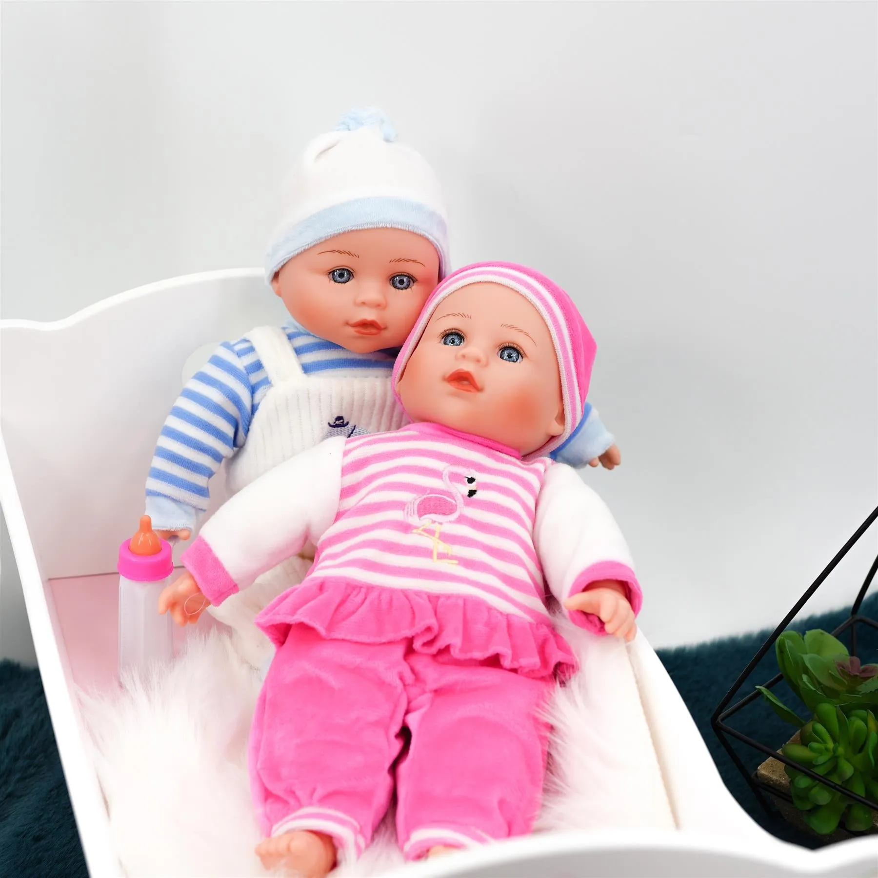 BiBi Twin Baby Dolls & Accessories (33 cm / 13")