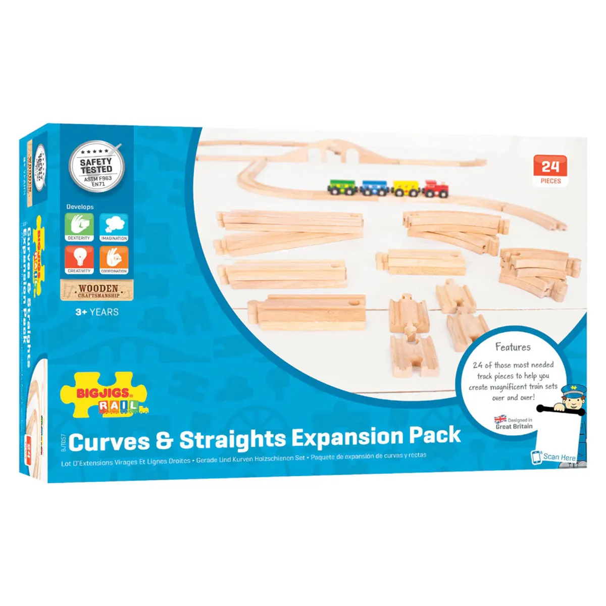 Bigjigs Rail Curves & Straights Expansion Pack