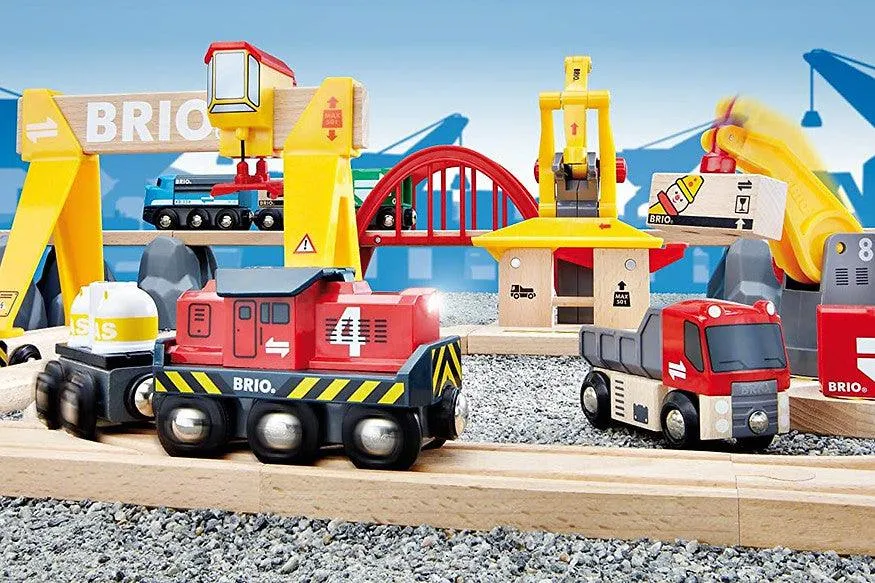 BRIO Set Cargo Railway Deluxe Set 54 pcs Battery Operated Large Set 3yrs 