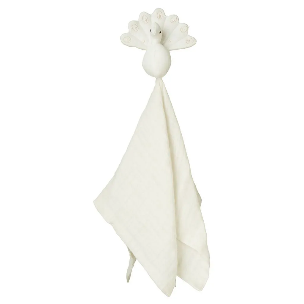 Cam Cam Copenhagen Cuddle Cloth Muslin Peacock Crème White