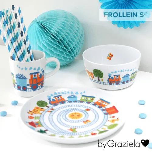 Children Crockery Set - Train Dish Set