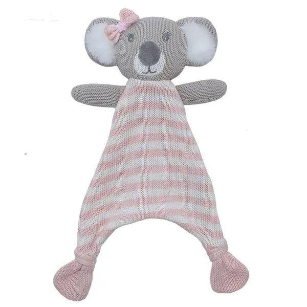 Chloe Koala Cotton Knit Baby Soother Security Blanket