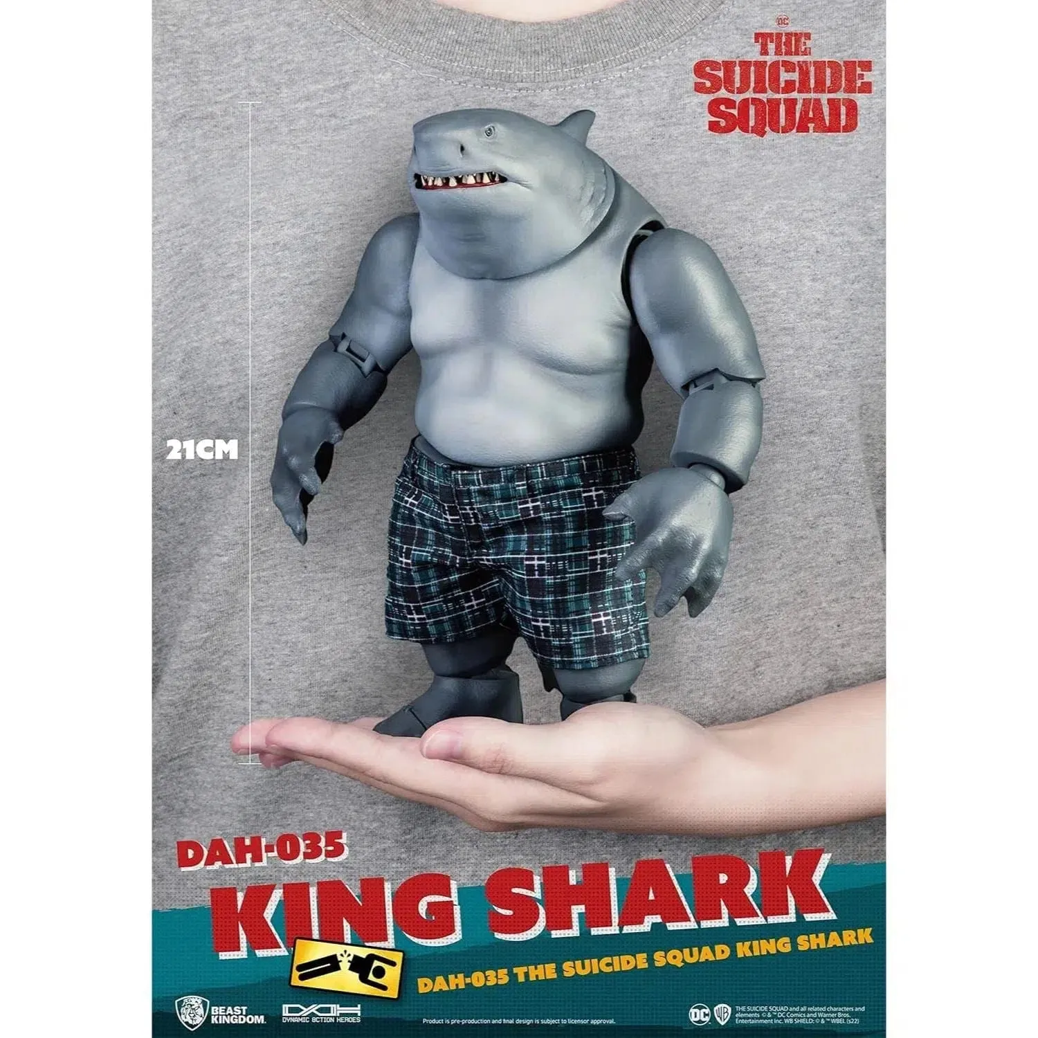 DC Comics: The Suicide Squad - King Shark Nanaue Figure - Beast Kingdom - Dynamic 8ction Heroes Series (DAH-035)