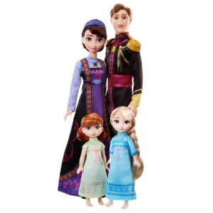 Disney Frozen Family Set with Toddler Anna and Elsa Dolls and Queen Iduna and King Agnarr Inspired by Disney Movie Frozen 2 for Kids Ages 3 