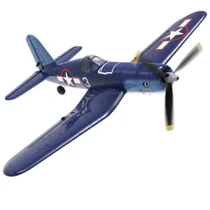 F4U Corsair Plane - 2.4GHz 4CH Warbird RC, 400mm Wingspan, One-Key Aerobatic