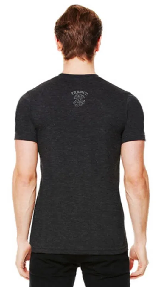 johnboy Charcoal-Black T-Shirt with Trance Syndicate back logo