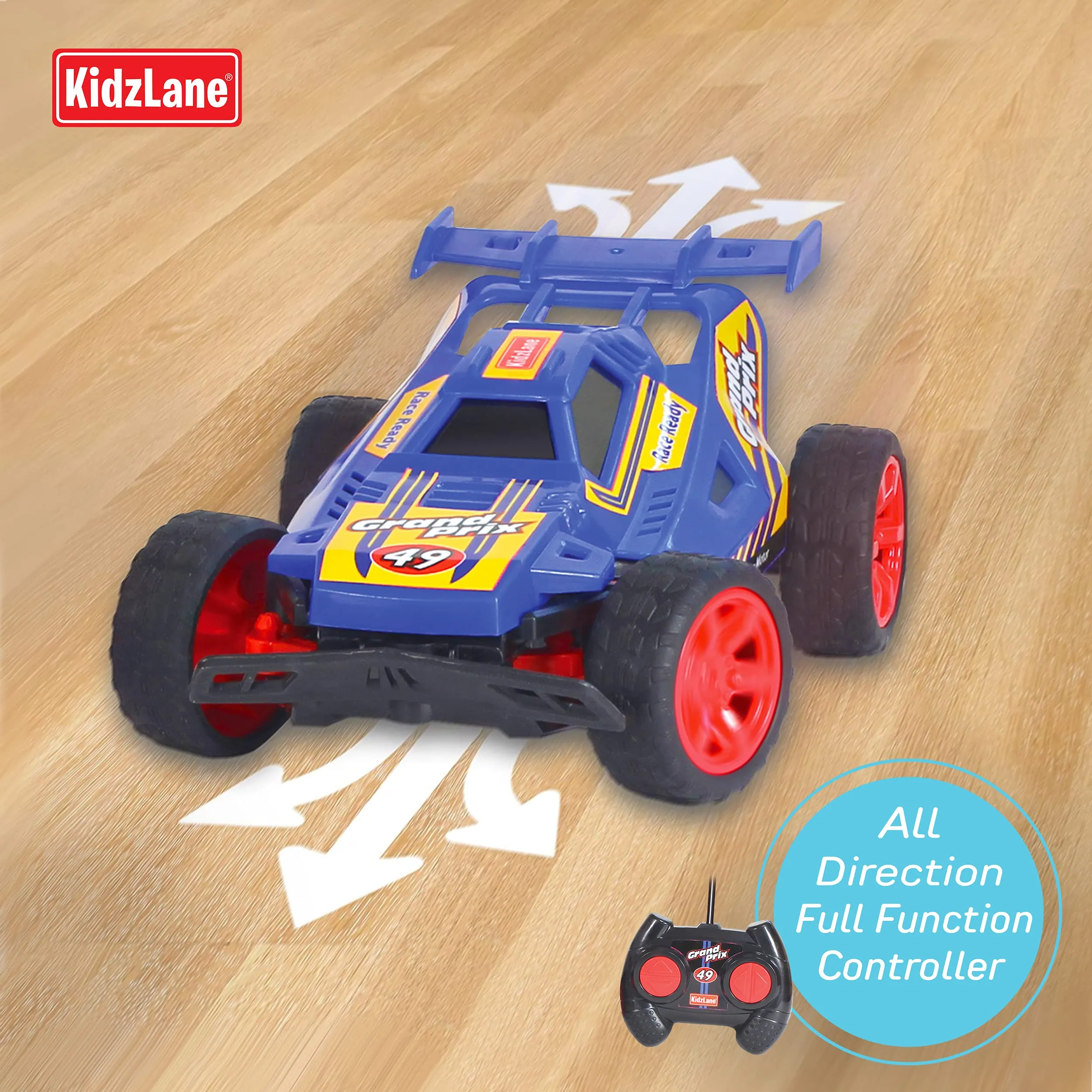 Kidzlane Remote Control Cars  2 Race Cars Racing Together with All-Direction Drive, 35 ft