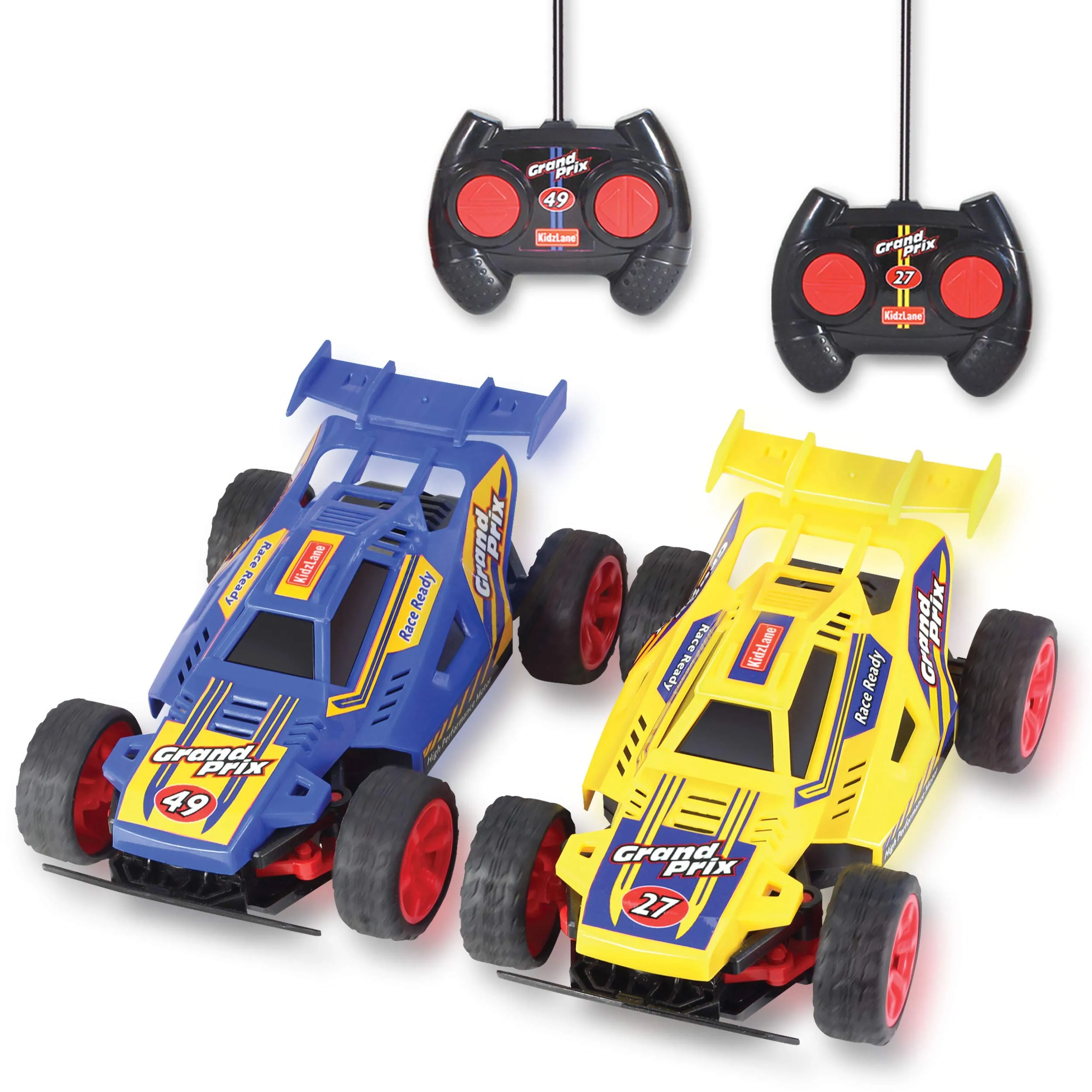 Kidzlane Remote Control Cars  2 Race Cars Racing Together with All-Direction Drive, 35 ft