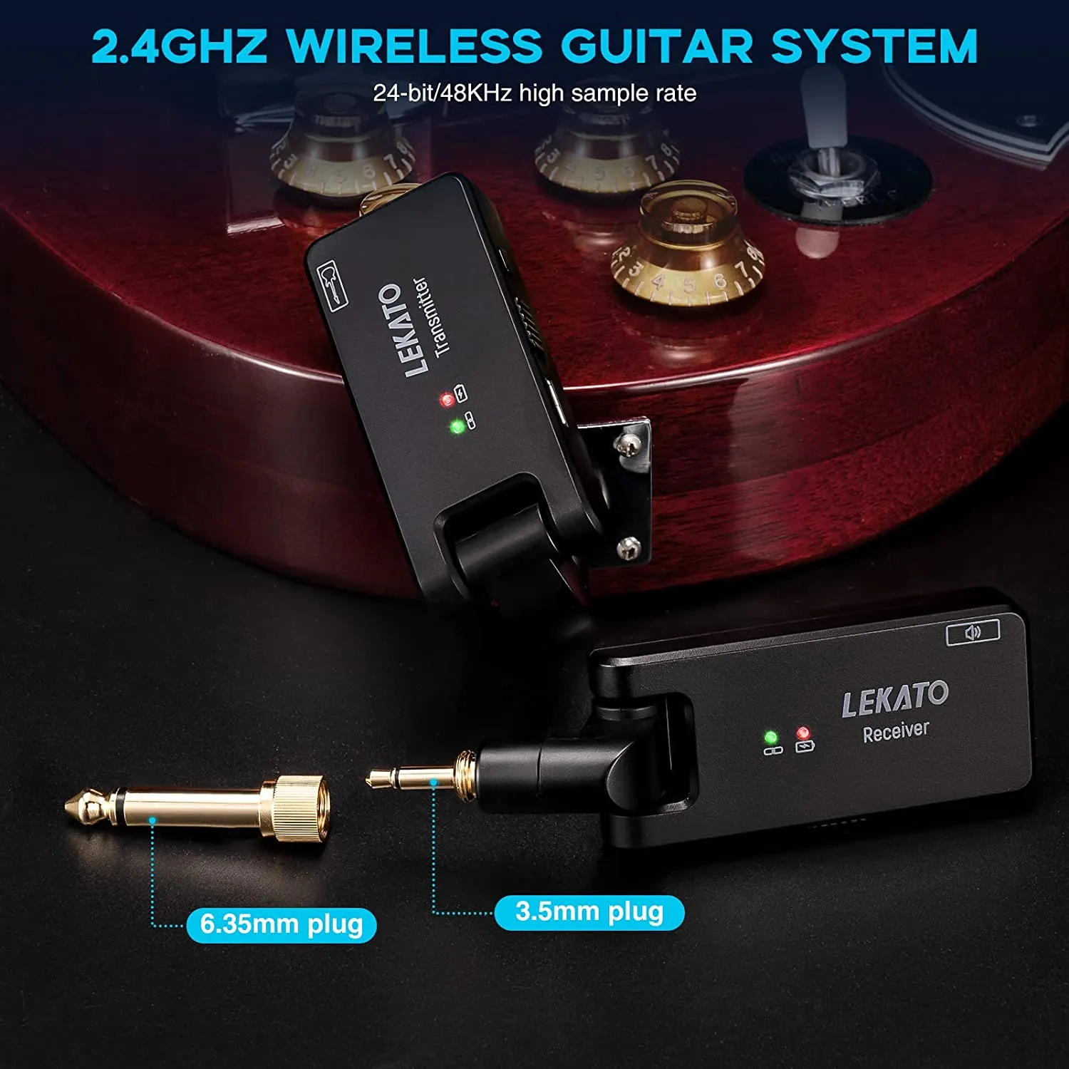 LEKATO WS-100 2.4G Wireless System with Charging Box