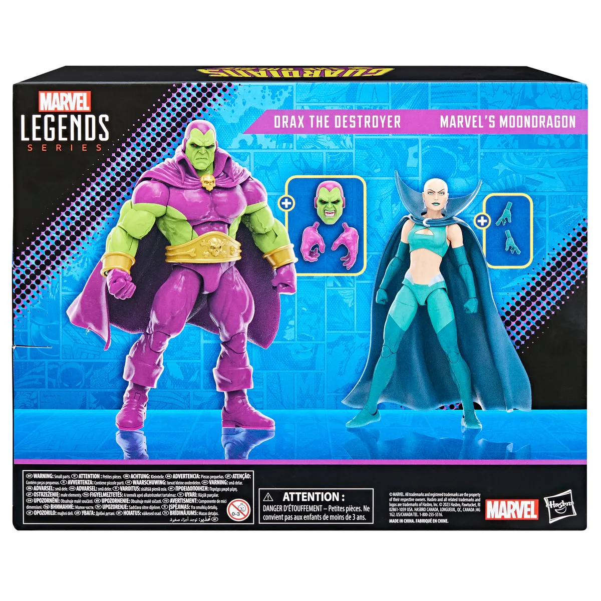 Marvel Legends Drax the Destroyer and Marvel's Moondragon