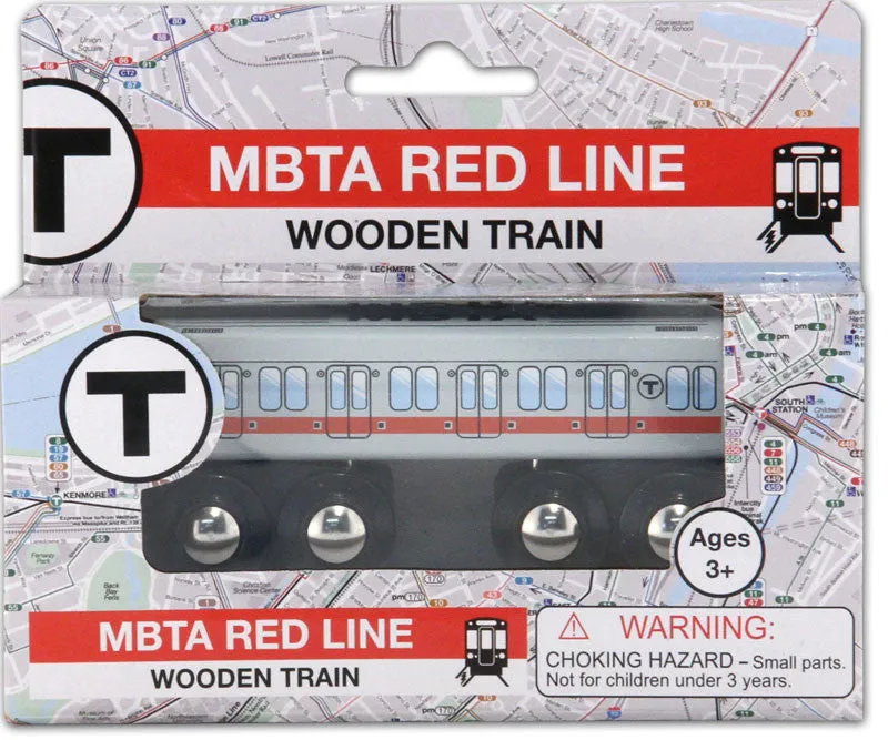 MBTA Red Line Wooden Toy Train