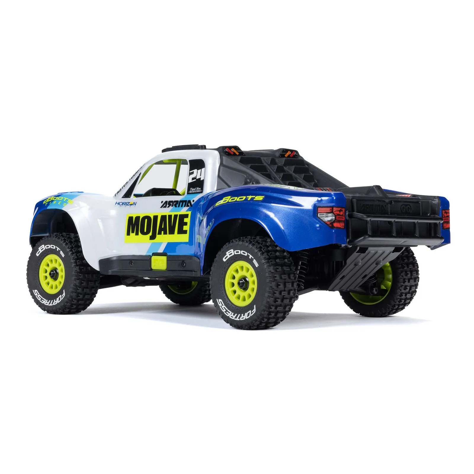 MOJAVE GROM MEGA 380 Brushed 4X4 Small Scale Desert Truck RTR with Battery & Charger, Blue/White