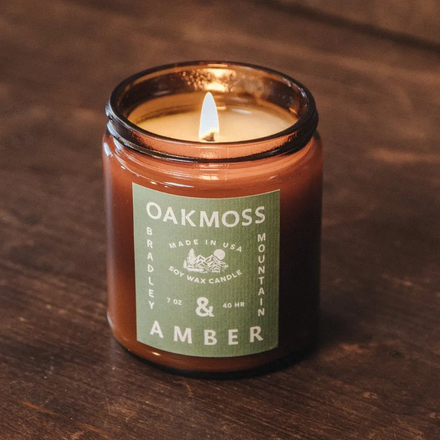 Oakmoss & Amber Candle by Bradley Mountain