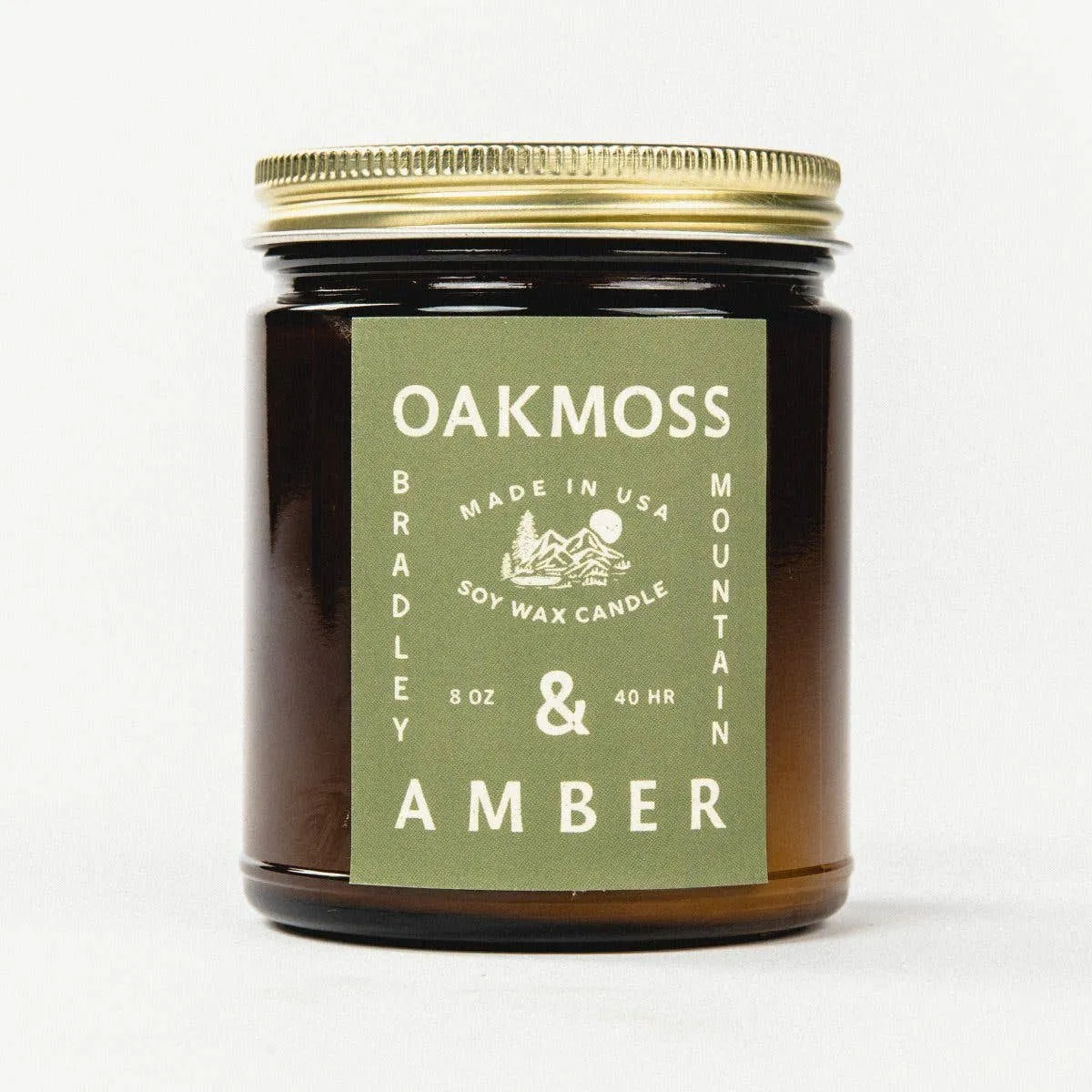 Oakmoss & Amber Candle by Bradley Mountain