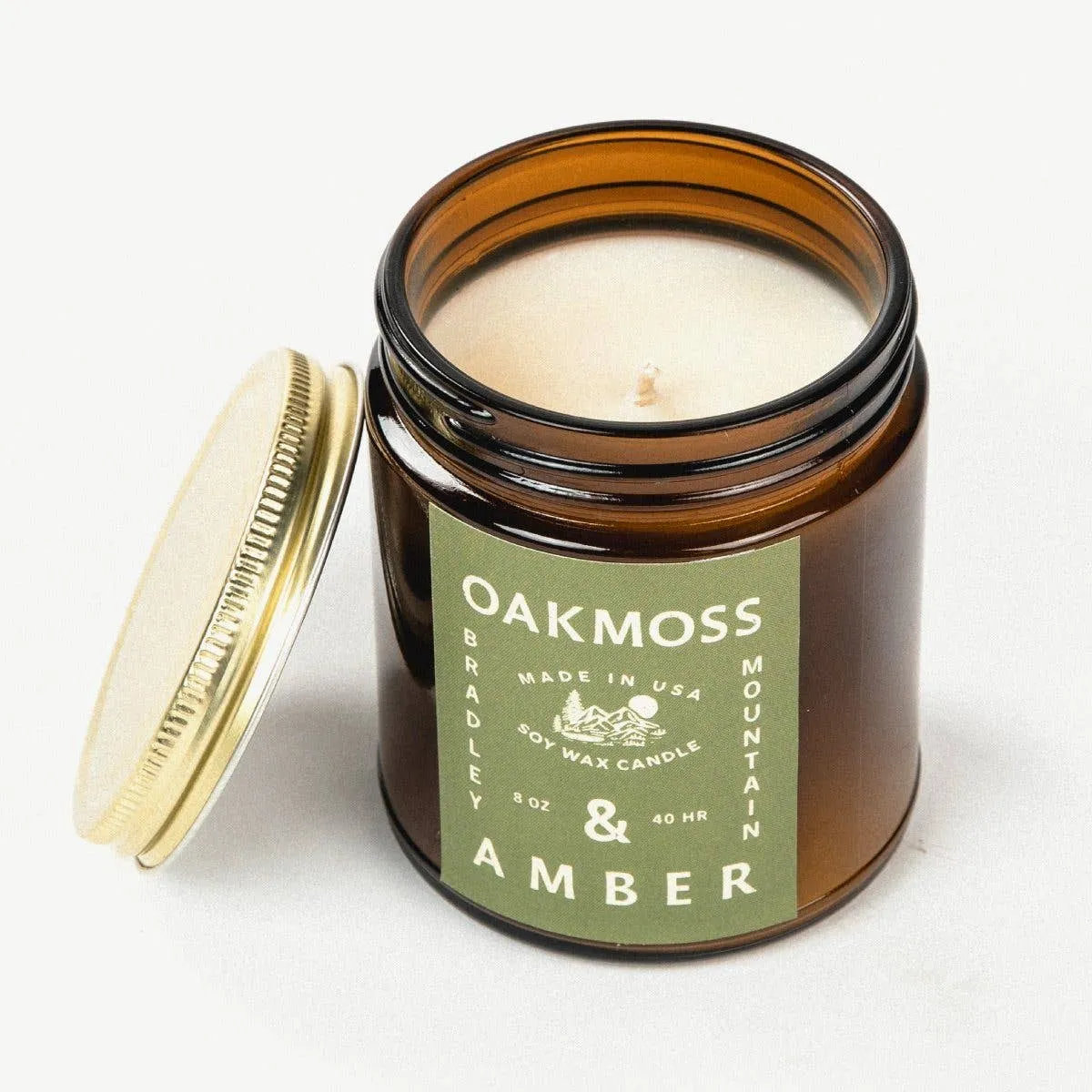 Oakmoss & Amber Candle by Bradley Mountain