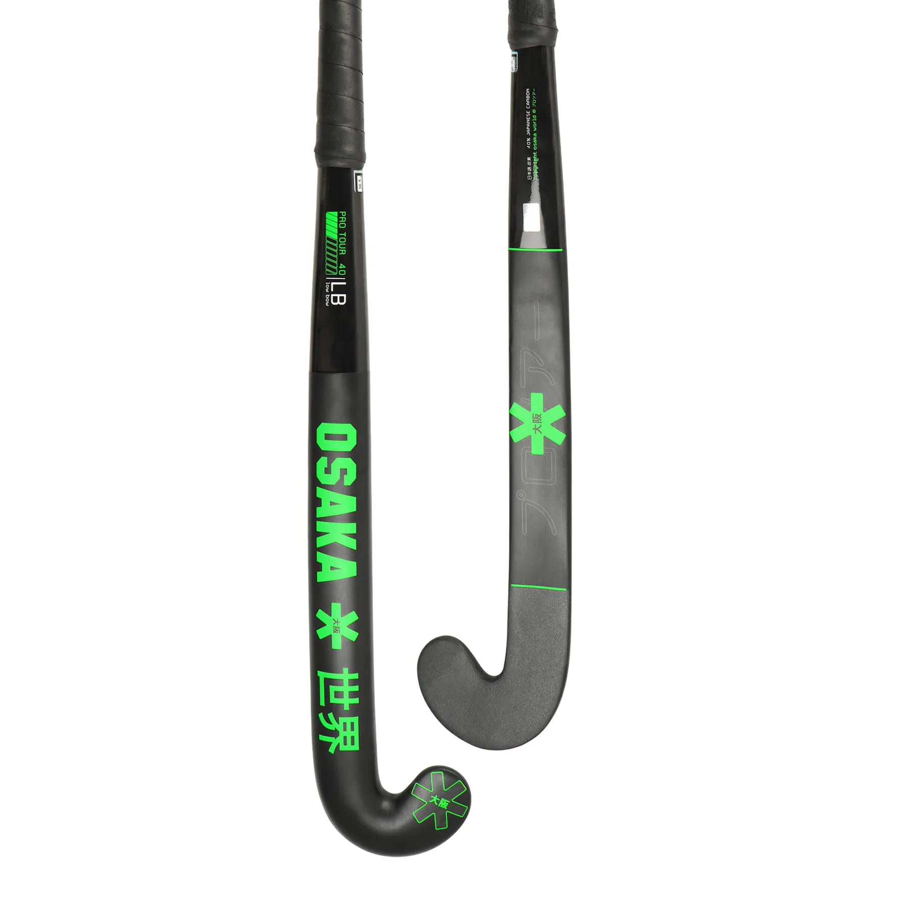 Osaka Pro Tour 40 Low Bow 2.0 Hockey Stick 2024 - Iconic Black