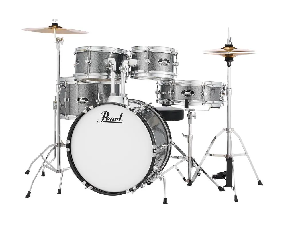 Pearl Roadshow Junior Pack With Hardware, Stool & Cymbals - Grindstone Sparkle