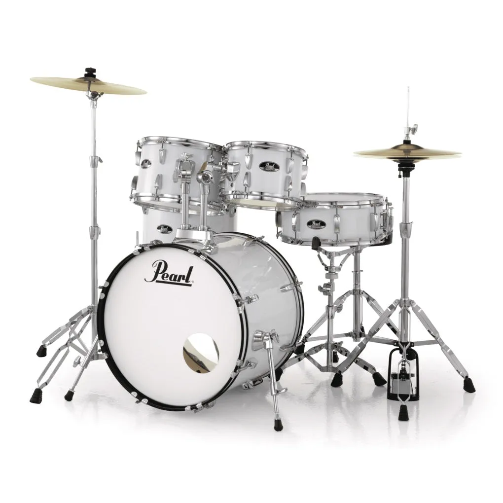 Pearl Roadshow Junior Pack With Hardware, Stool & Cymbals - Pure White