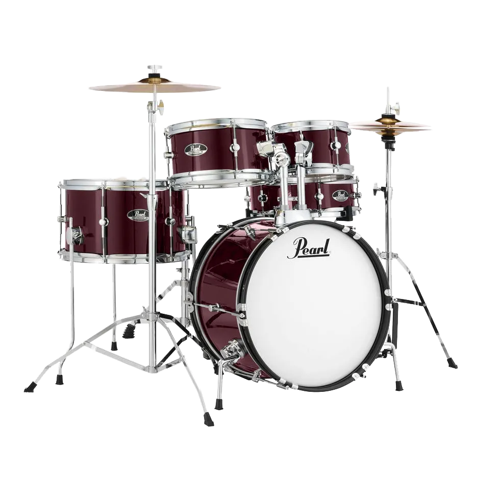 Pearl Roadshow Junior Pack With Hardware, Stool & Cymbals - Red Wine