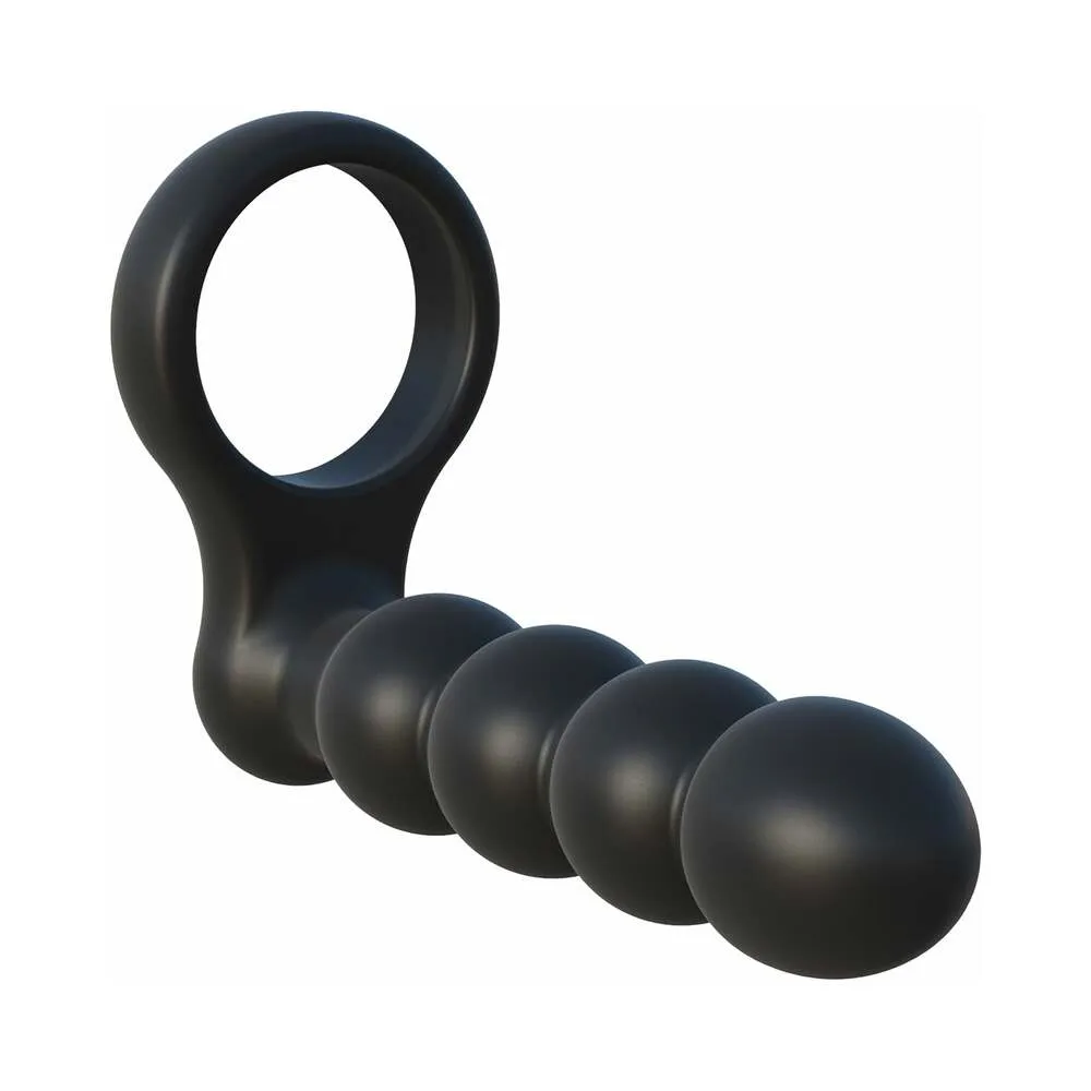 Pipedream Fantasy C-Ringz Remote Control Double Penetrator Vibrating Cockring Black