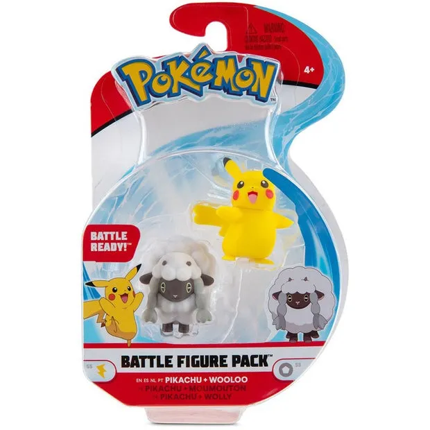 Pokemon Battle Figure Pack Pikachu & Wooloo