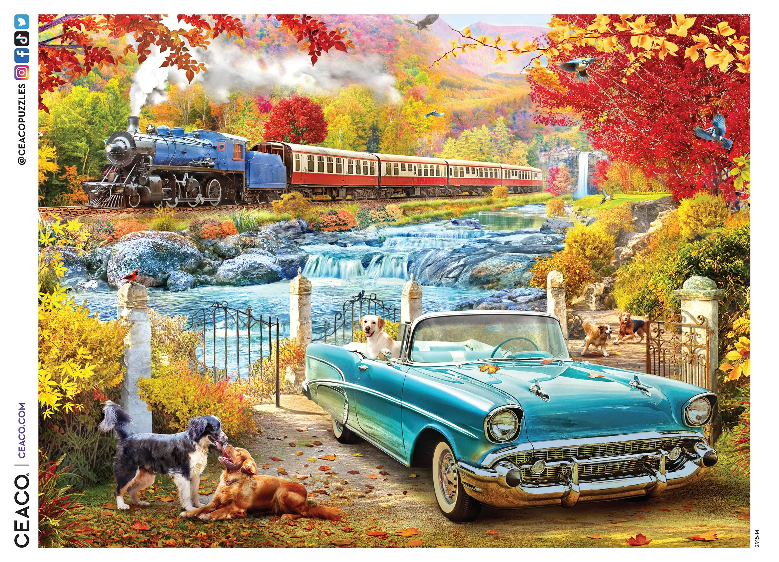 Steam Train in Fall - 750 Piece Puzzle