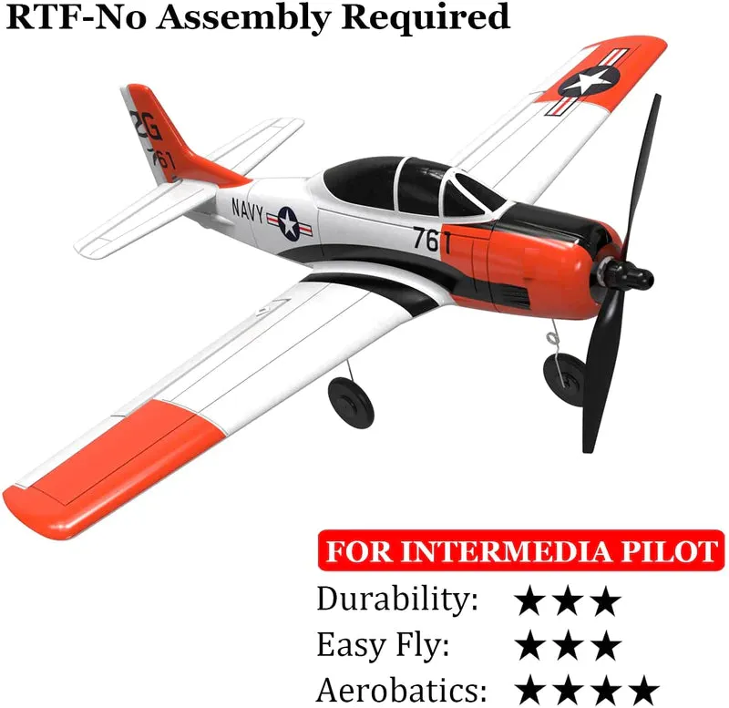 T28 Trojan 4CH RC Trainer Plane with Xpilot Gyro & One-Key Aerobatics