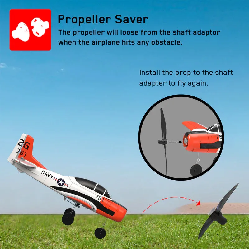 T28 Trojan 4CH RC Trainer Plane with Xpilot Gyro & One-Key Aerobatics