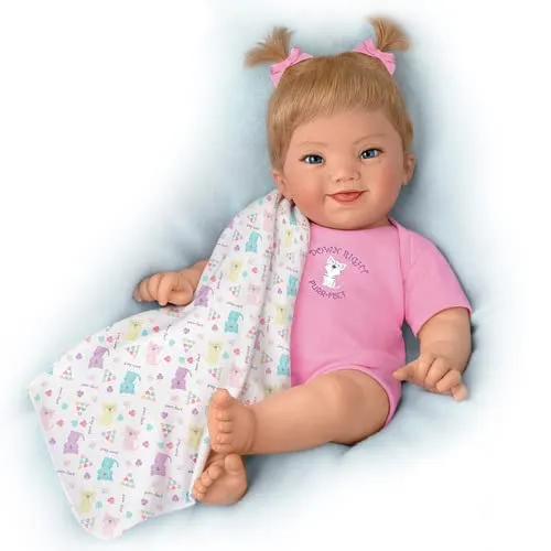 The Ashton - Drake Galleries Down Syndrome Awareness Lifelike Poseable Baby Girl Doll So Truly Real® Handcrafted of RealTouch® Vinyl with Weighted Cloth Body by Master Doll Artist Ping Lau 16"-inches