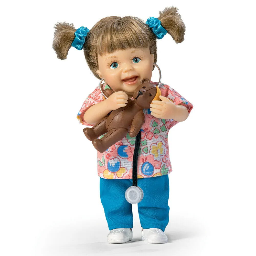 The Ashton - Drake Galleries Hug A Nurse, You'll Heal Better Mini Child Doll from Fifth Issue in The Nurse's RX Love & Laughter Doll Collection Lifelike Hand-painted Doll by Cheryl Hill 5.5-inches