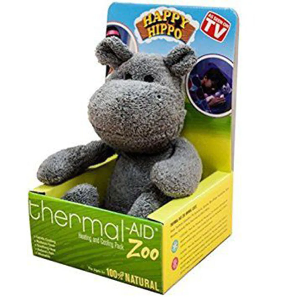 Thermal Aid TA-HIPPO Zoo Hippo 6" L x 6-1/4" W x 8-1/2" H, Reduces Fever and Relieves Pain. 1 count