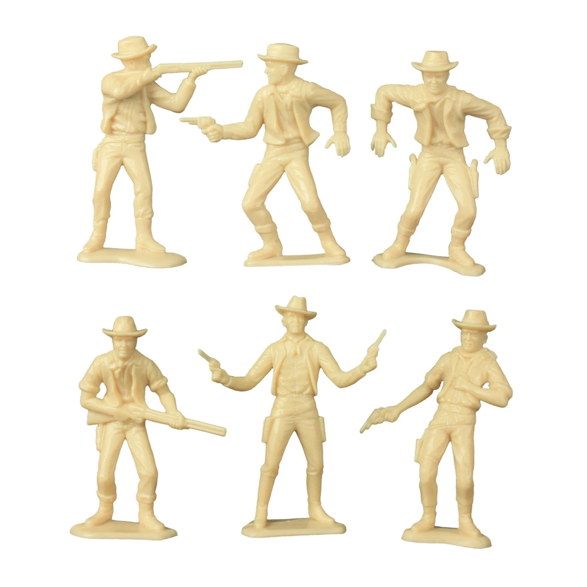 TimMee COWBOYS and INDIANS Plastic Figures - 40pc Playset - Made in USA