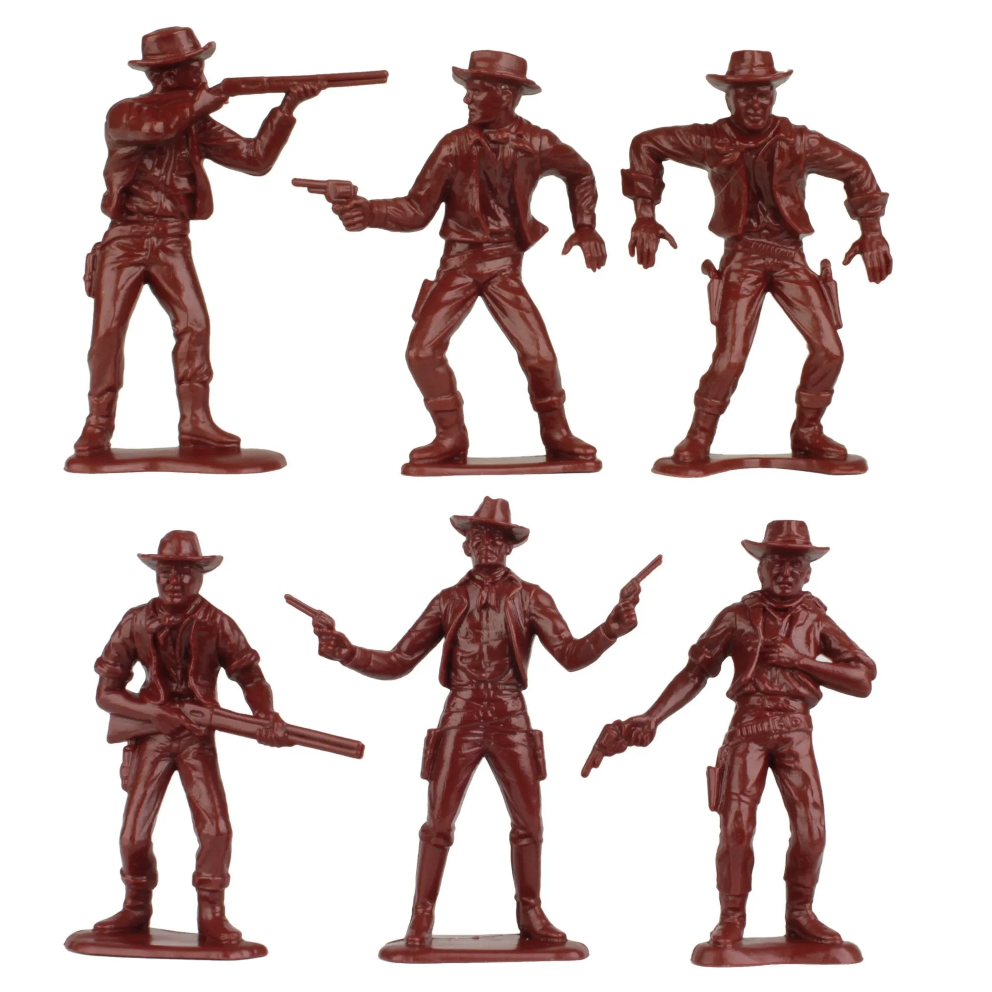 TimMee COWBOYS and INDIANS Plastic Figures - 40pc Playset - Made in USA