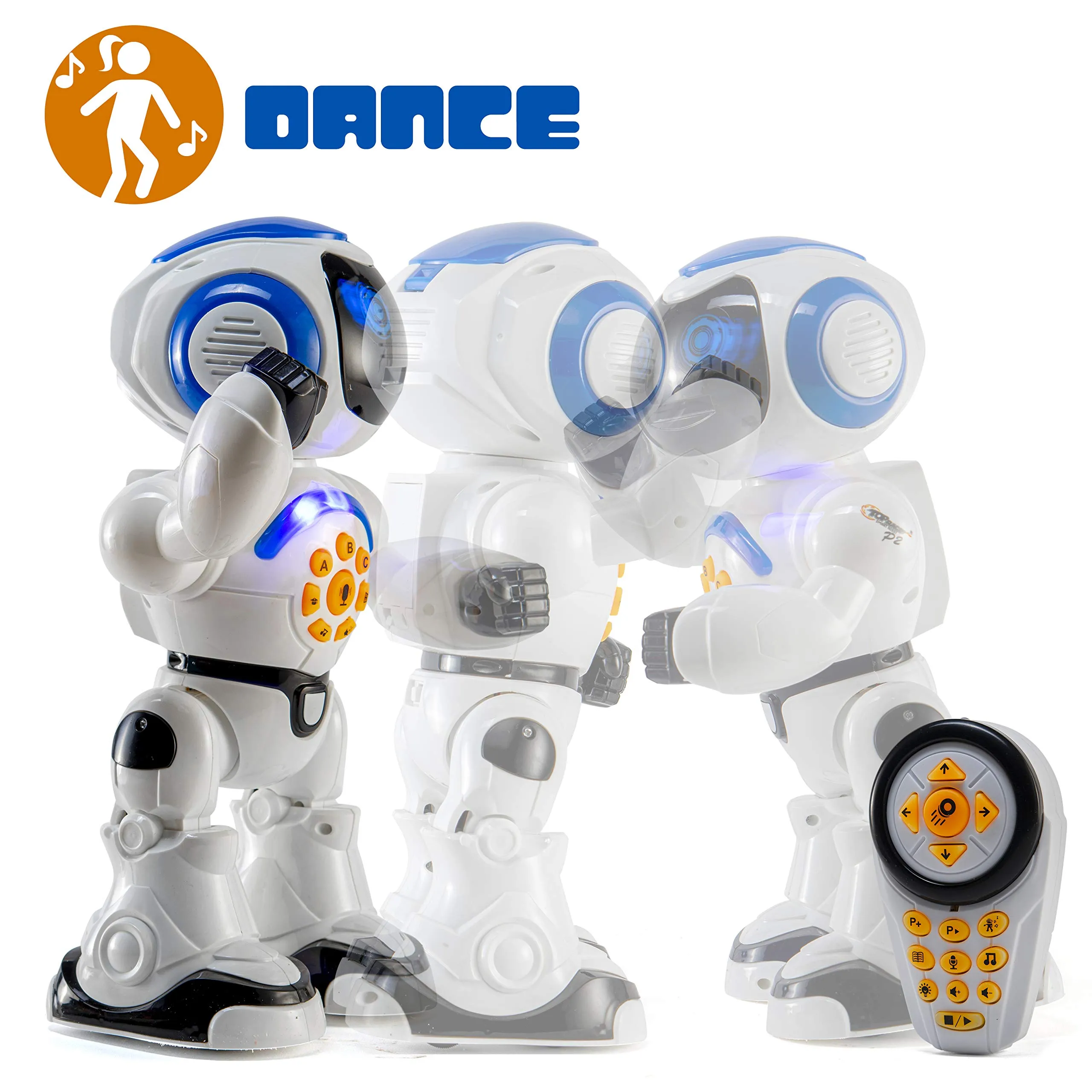 TOP RACE Remote Control RC Robot Toy Walking Talking Dancing Toy AI Robots for Kids