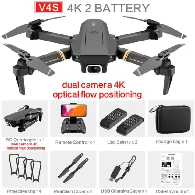 V4 RC Drone: 4K HD Camera, WiFi FPV